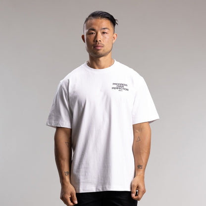 Progress Block Tee Unisex WHITE