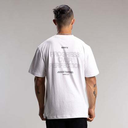 Progress Block Tee Unisex WHITE