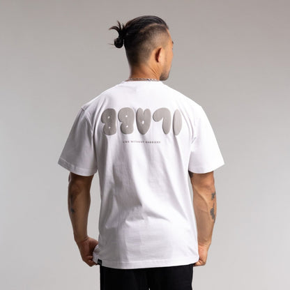 Puff Block Tee Unisex WHITE