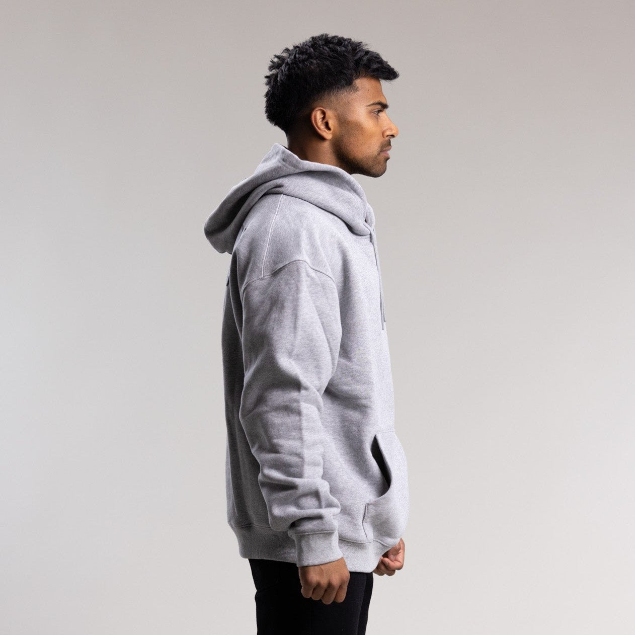 Puff Block Hood Unisex GREY MARLE