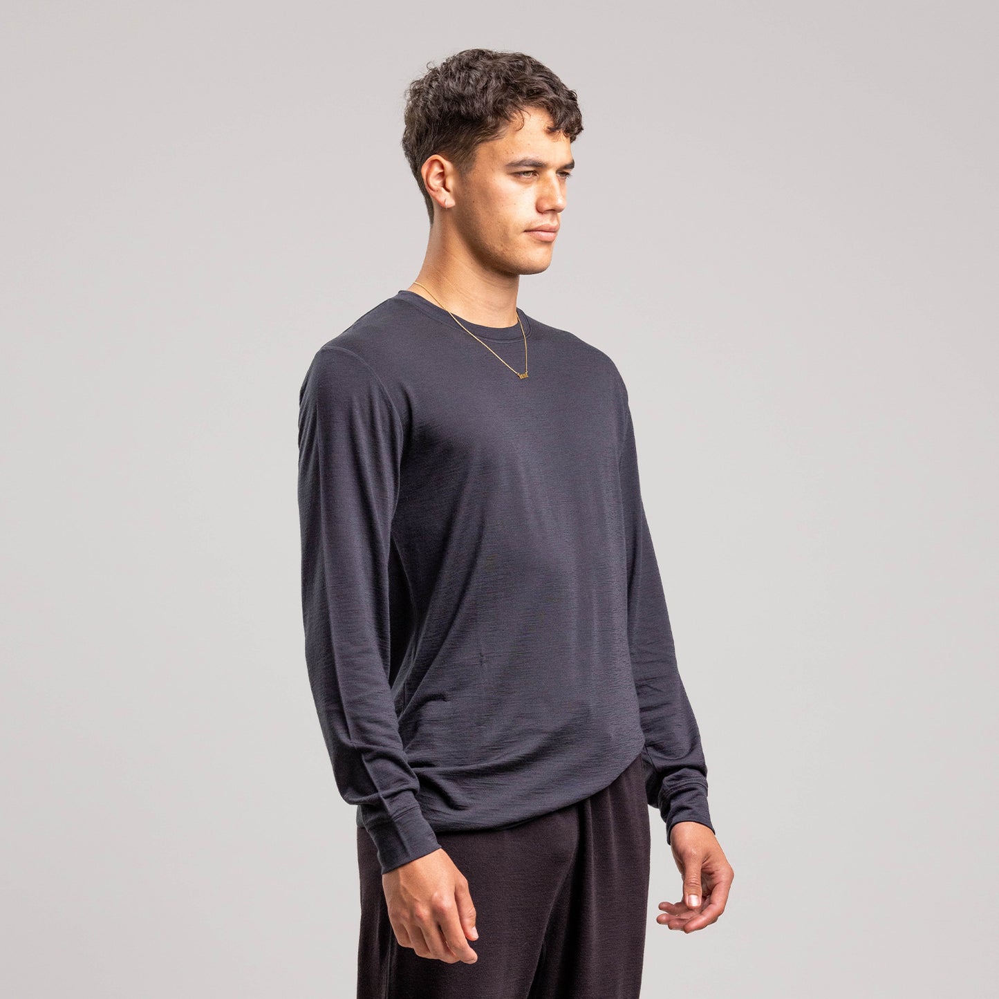 Merino Classic Long Sleeve Tee Unisex BLACK