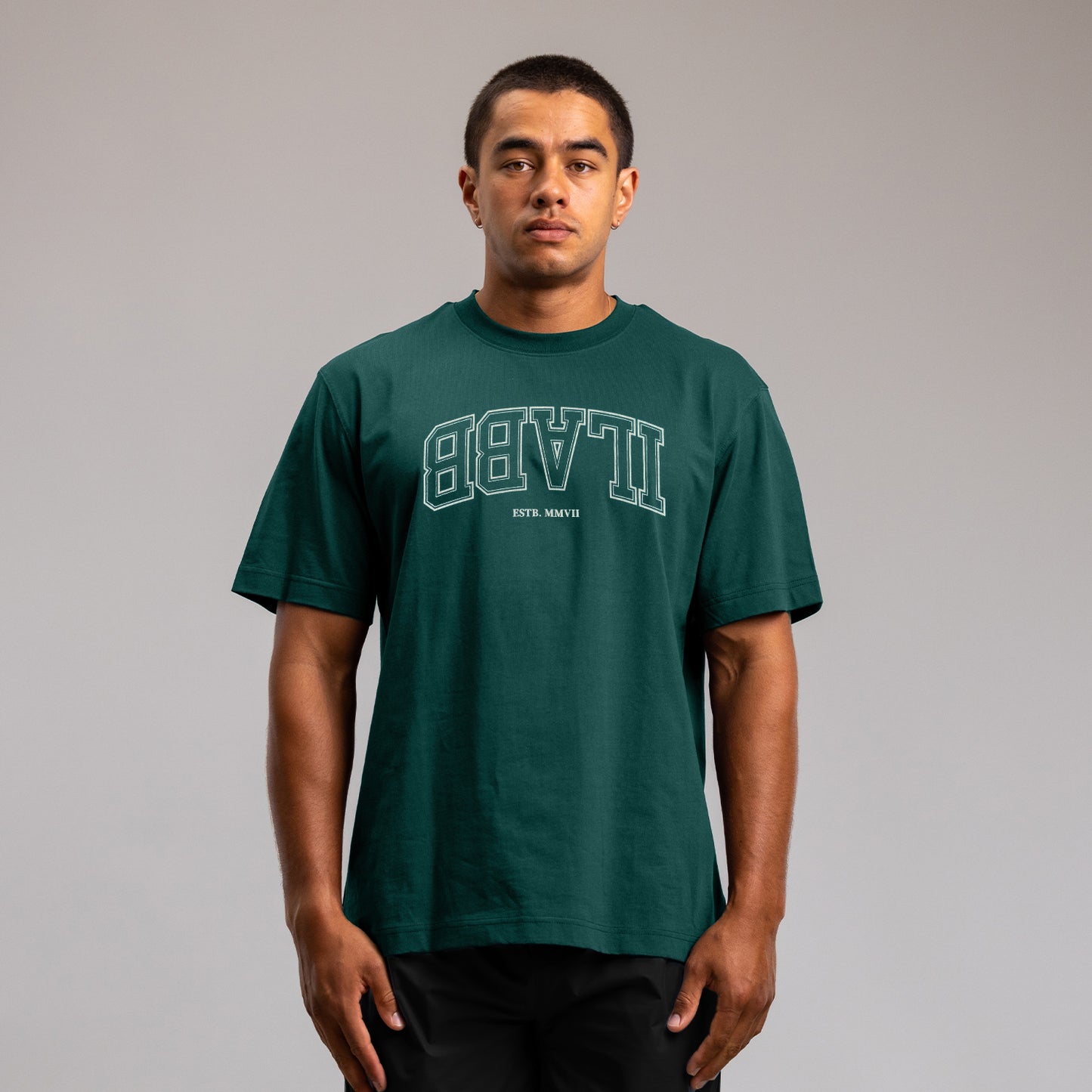 Varsity Block Tee Unisex MOSS