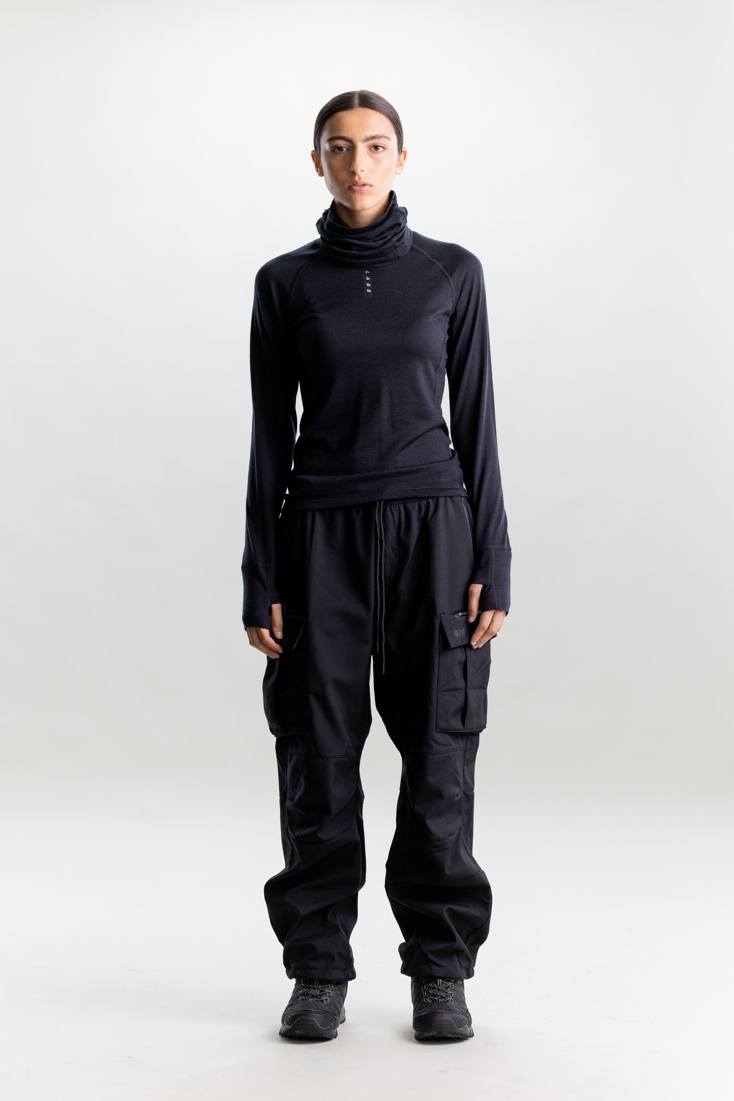 Unisex Arrow Cargo Pant - Black - ilabb