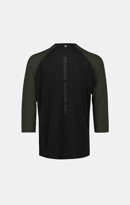 Men's Lomond 3/4 Sleeve | Capsize - Army Green/Black - ilabb