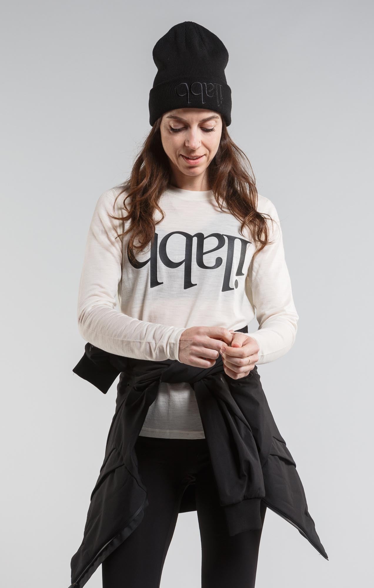 Women's Merino Long Sleeve Tee | Capsize - Off White - ilabb
