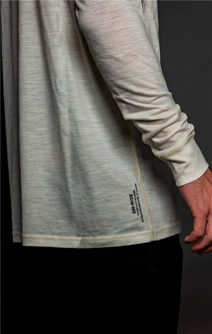 Men's Merino Long Sleeve Tee | Capsize - Off White - ilabb